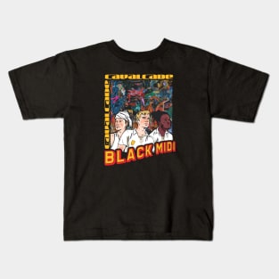 black midi 90s black Kids T-Shirt